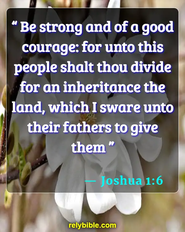 Bible verses About Bravery (Joshua 1:6)