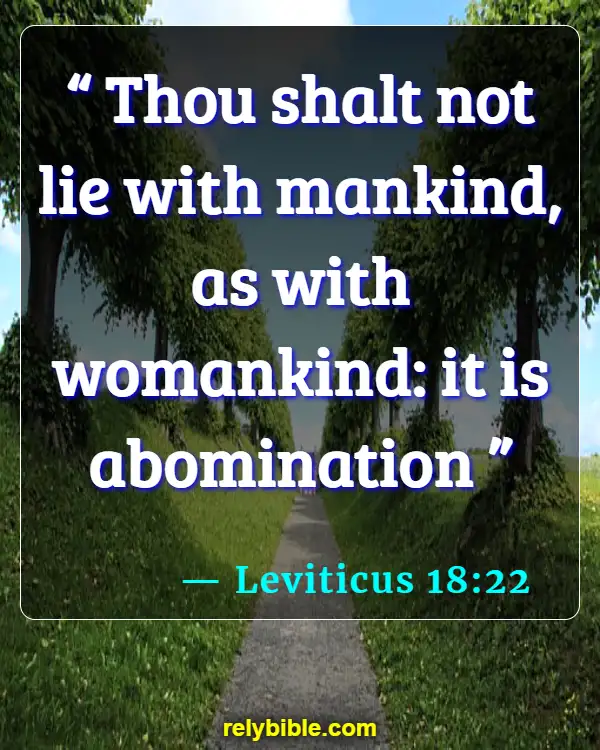 Bible verses About Physical Violence (Leviticus 18:22)