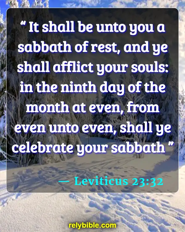 Bible verses About Sabbath (Leviticus 23:32)