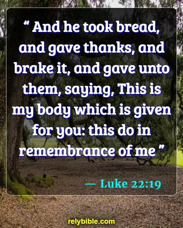 Bible verses About Feeding The Hungry (Luke 22:19)