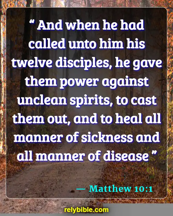 Bible verses About Wounds (Matthew 10:1)