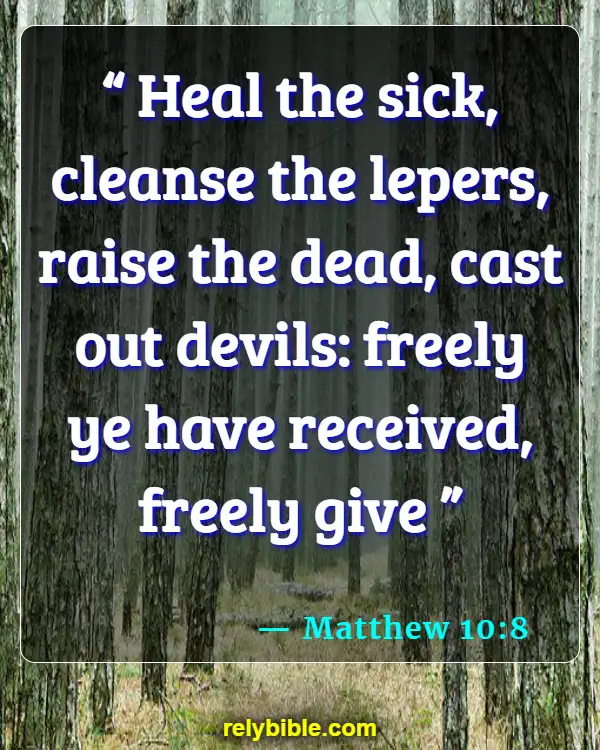 Bible verses About Giving Back (Matthew 10:8)