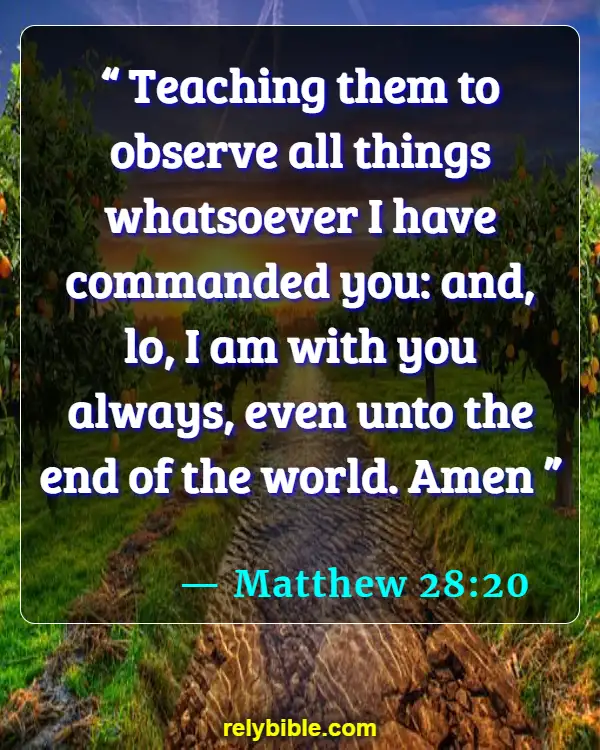 Bible verses About Making Disciples (Matthew 28:20)