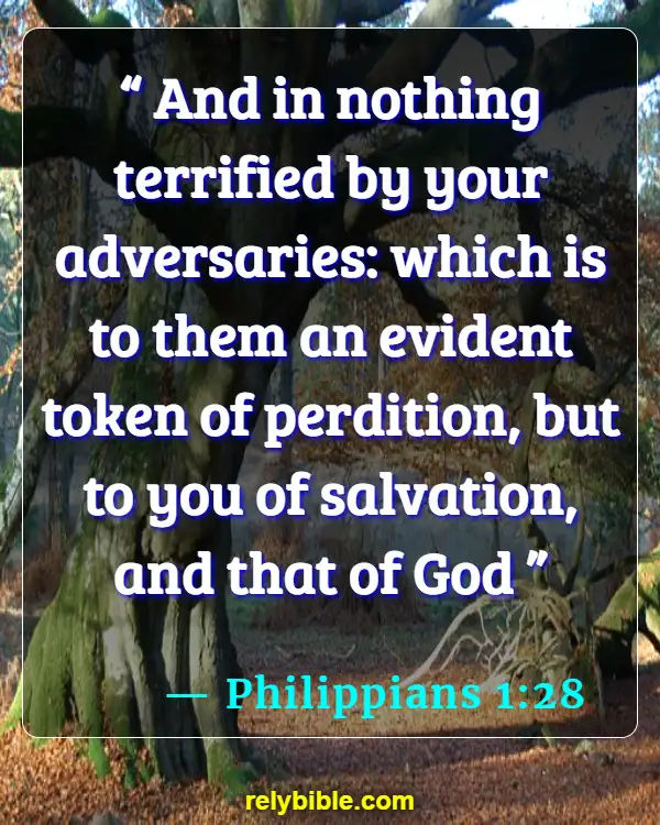 Bible verses About Bravery (Philippians 1:28)