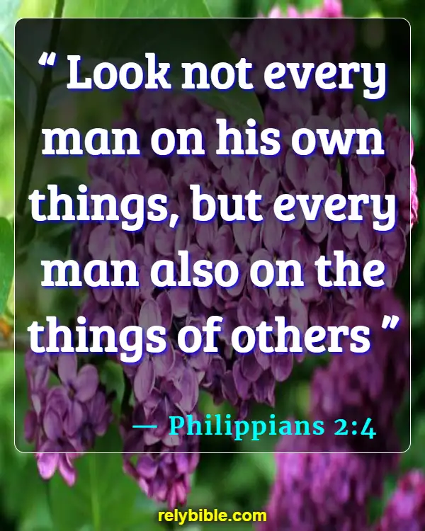 Bible verses About Self Centeredness (Philippians 2:4)