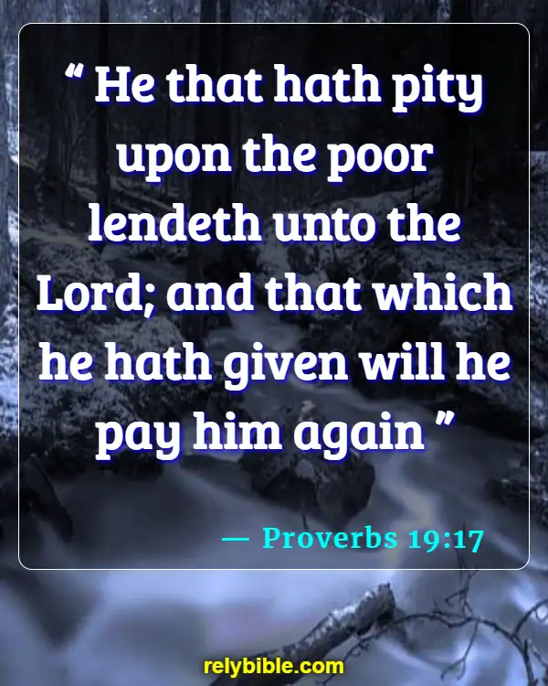 Bible verses About Giving Back (Proverbs 19:17)
