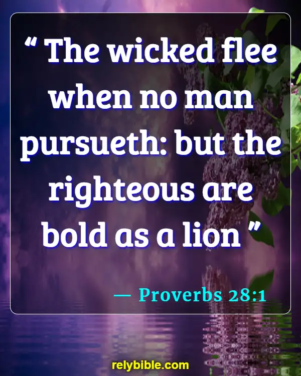 Bible verses About Bravery (Proverbs 28:1)