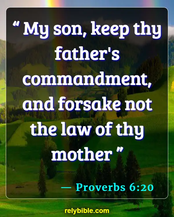 Bible verses About Parents And Children (Proverbs 6:20)