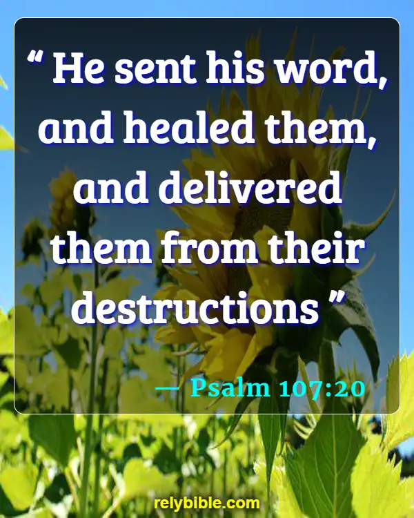 Bible verses About Broken Hearted (Psalm 107:20)