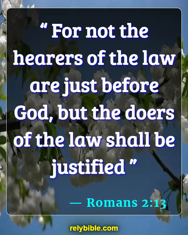 Bible verses About Evil Doers (Romans 2:13)