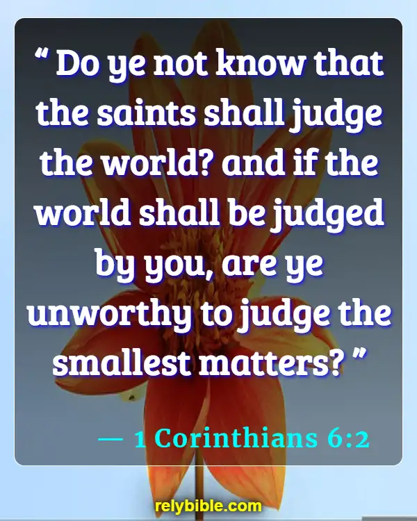 Bible verses About Disagreements (1 Corinthians 6:2)
