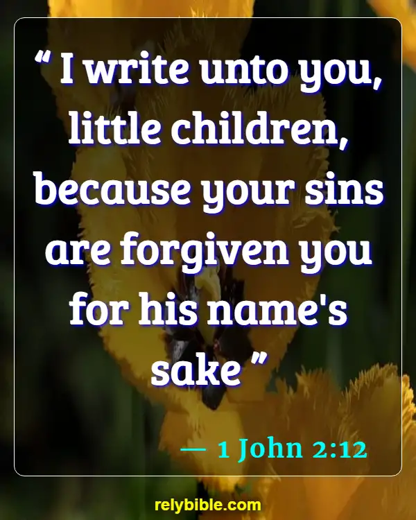 Bible verses About Saying Goodbye (1 John 2:12)
