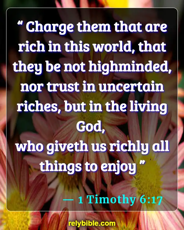 Bible verses About Giving Back (1 Timothy 6:17)