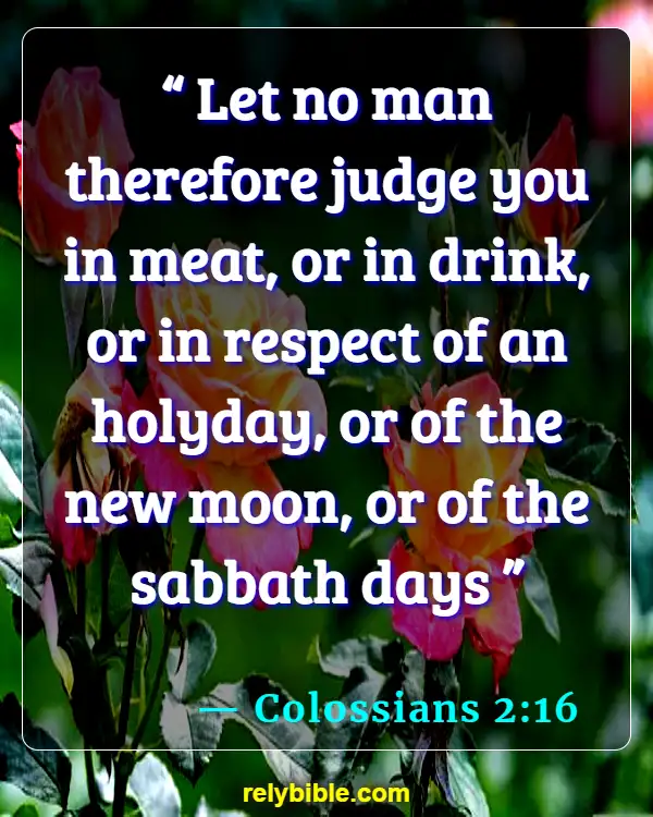 Bible verses About Sabbath (Colossians 2:16)