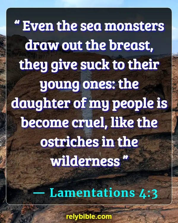 Bible verses About Dragons (Lamentations 4:3)