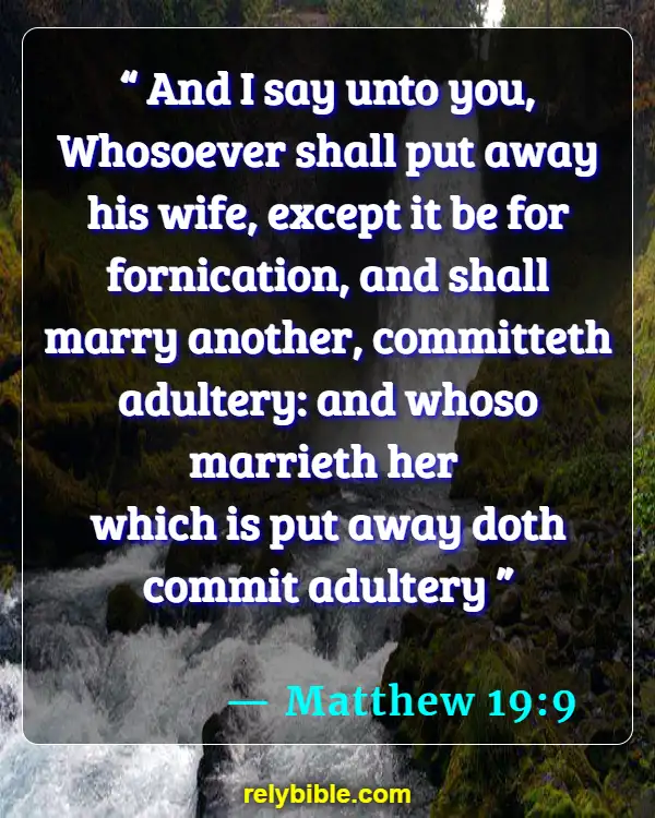 Bible verses About Married Couples (Matthew 19:9)