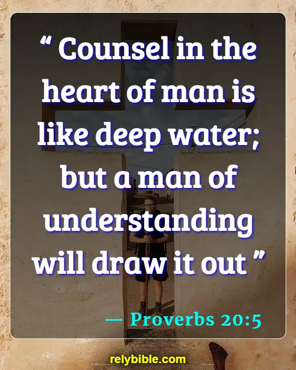 Bible verses About Self Awareness (Proverbs 20:5)