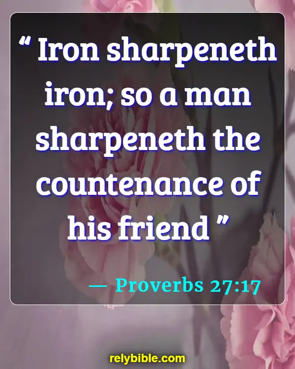 Bible verses About Supporting One Another (Proverbs 27:17)