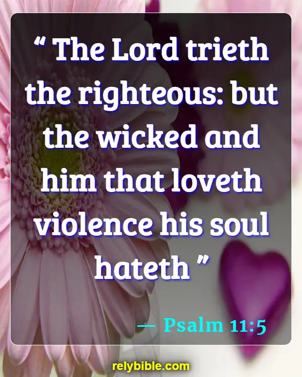 Bible verses About Abuse (Psalm 11:5)