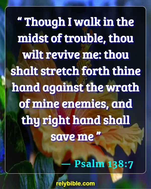 Bible verses About Enemies (Psalm 138:7)