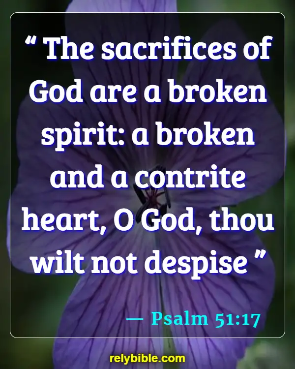 Bible verses About Broken Hearted (Psalm 51:17)
