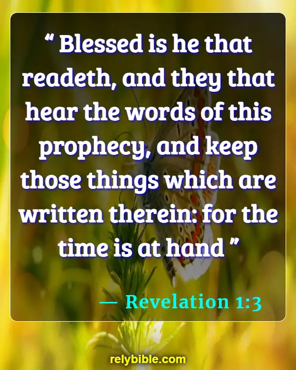 Bible verses About Praying To Saints (Revelation 1:3)