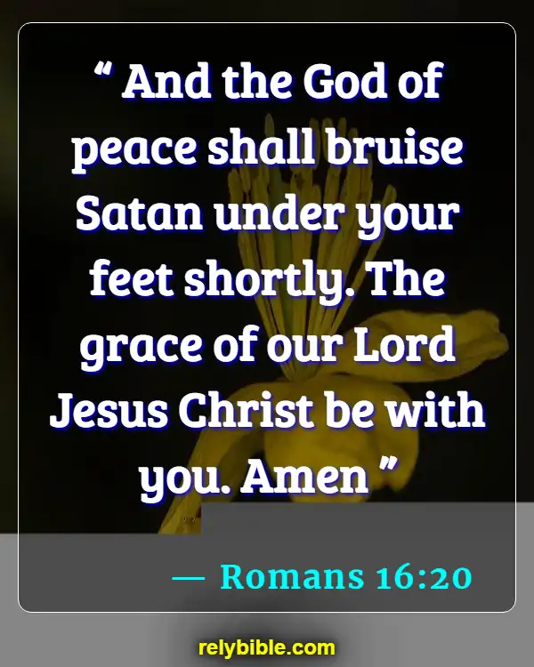 Bible verses About Gods Peace (Romans 16:20)