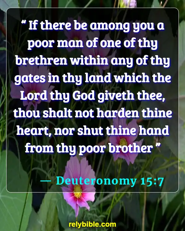 Bible verses About Feeding The Hungry (Deuteronomy 15:7)