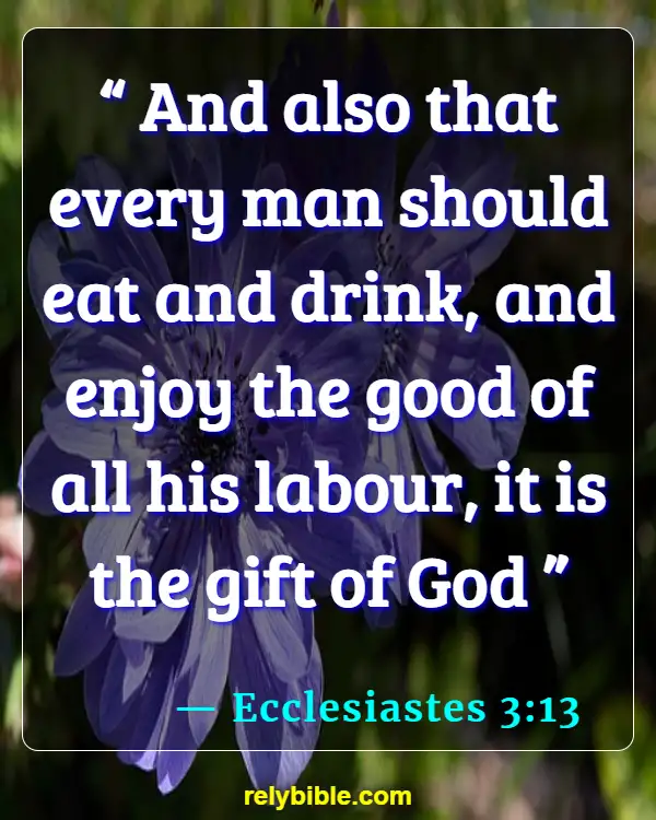 Bible verses About Eating Disorders (Ecclesiastes 3:13)