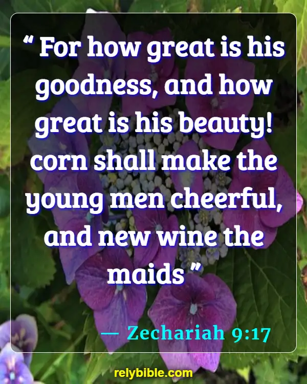 Bible verses About Taste (Zechariah 9:17)