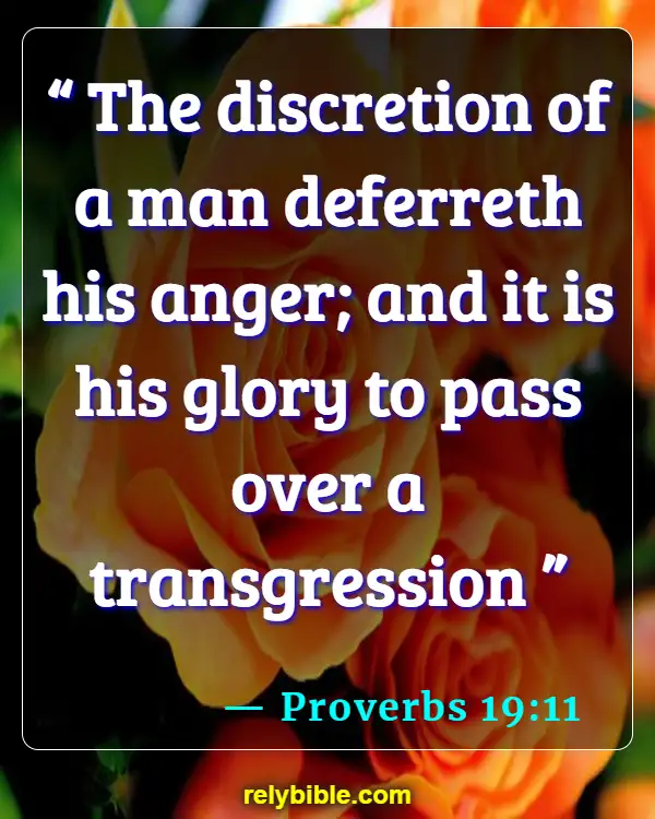 Bible verses About Grudges (Proverbs 19:11)
